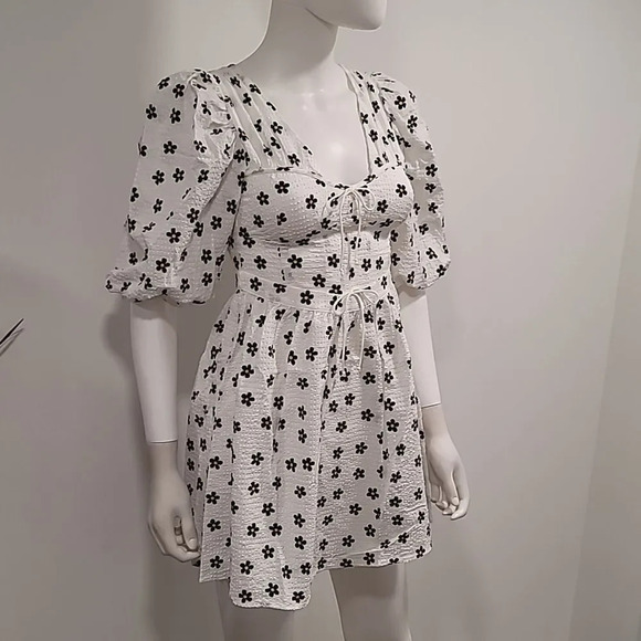 FOR Love & Lemons Connie Mini Dress in Ivory - Picture 4 of 11